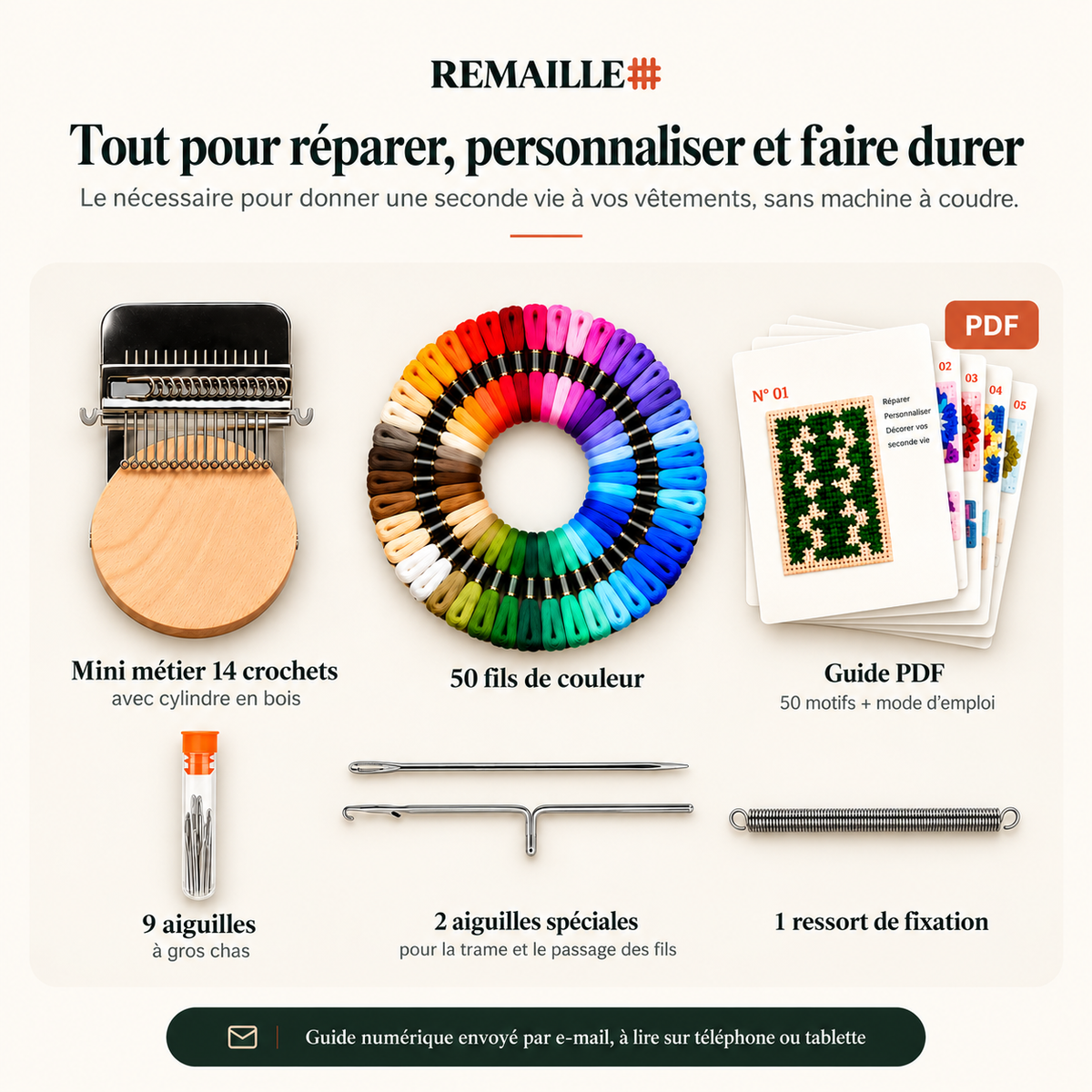 Le Kit REMAILLE — Réparez & personnalisez vos vêtements